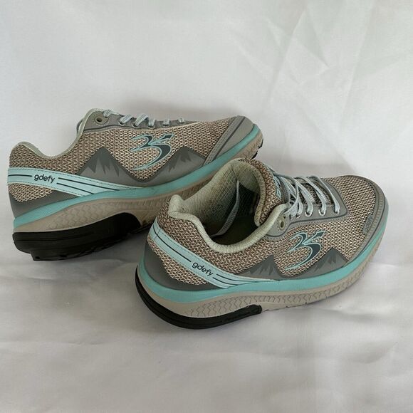 GDEFY Gravity Defyer Mighty Walk Athletic Sneakers Size 7.5 Gray Blue Shoes - Picture 6 of 12